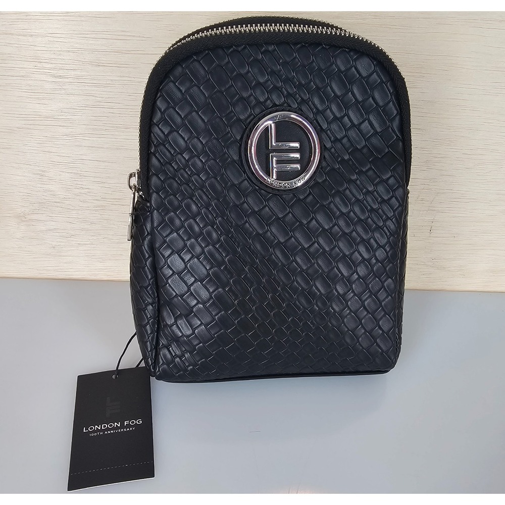 Sling backpack small bag Black by London Fog NWT